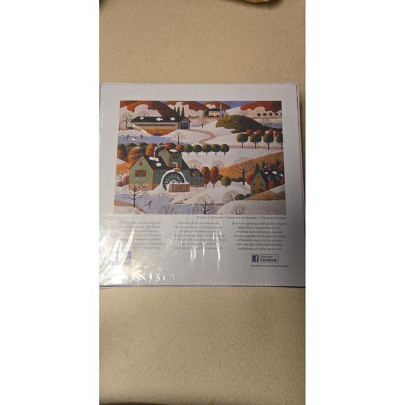 Mega Hometown Collection 1000 Piece Piece Puzzle Winter in Vermont  New - Picture 2 of 3